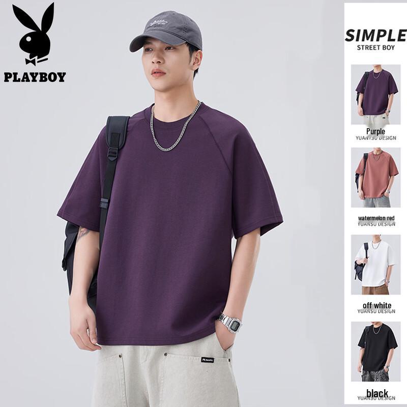 Playboy Men s Heavyweight American Style Short Sleeve T-Shirt 3XL