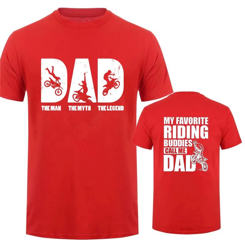 Pánské tričko Dirt Bike Dad Motosport Motocyklová trička Dárek pro tátu Moji oblíbení parťáci na jízdu Tričko s krátkým rukávem Unisex Top