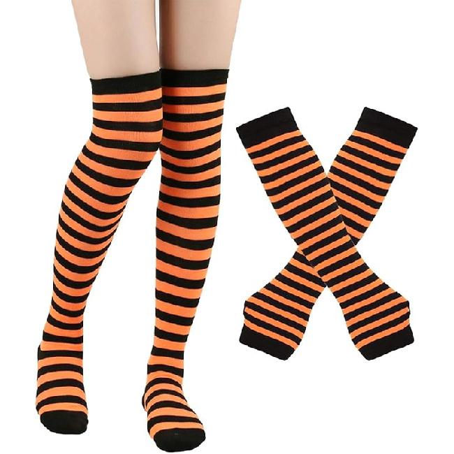 Arm Warmers for Y2K Women Wrist Hand Warmers Knitted Fingerless Mittens Thumb Hole Gloves Goth Punk Gyaru Accessories