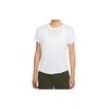 Nike T Shirts Women's White Crew Neck Moderate Straight Fit CU3330-100
