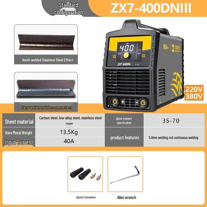 Shanghai Hugong 400DN Dual Voltage Industrial Welder - Universal Manual, High Current, 220/380V