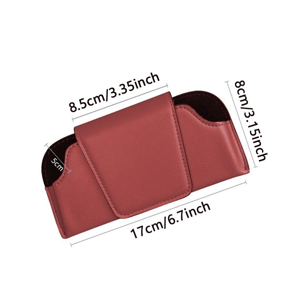 PU Leather Car Glasses Case Multi-Function Eyeglasses Case  Car Interior Accessories