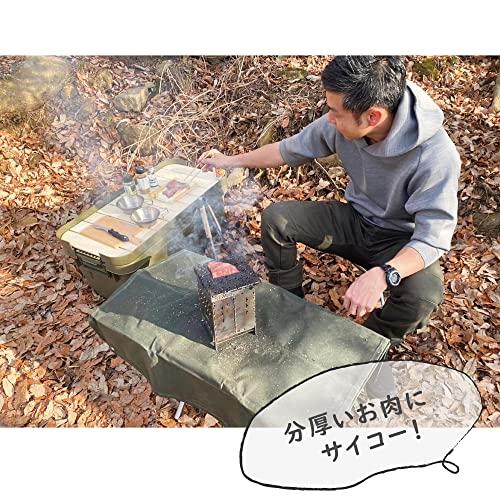 ST Craft Lava Stone Plate for Steaks, 20x20cm, Carved from Magma, Perfect for Camping, Outdoor Activities, Yakiniku, Smokeless BBQ, Tabletop Stovetop,