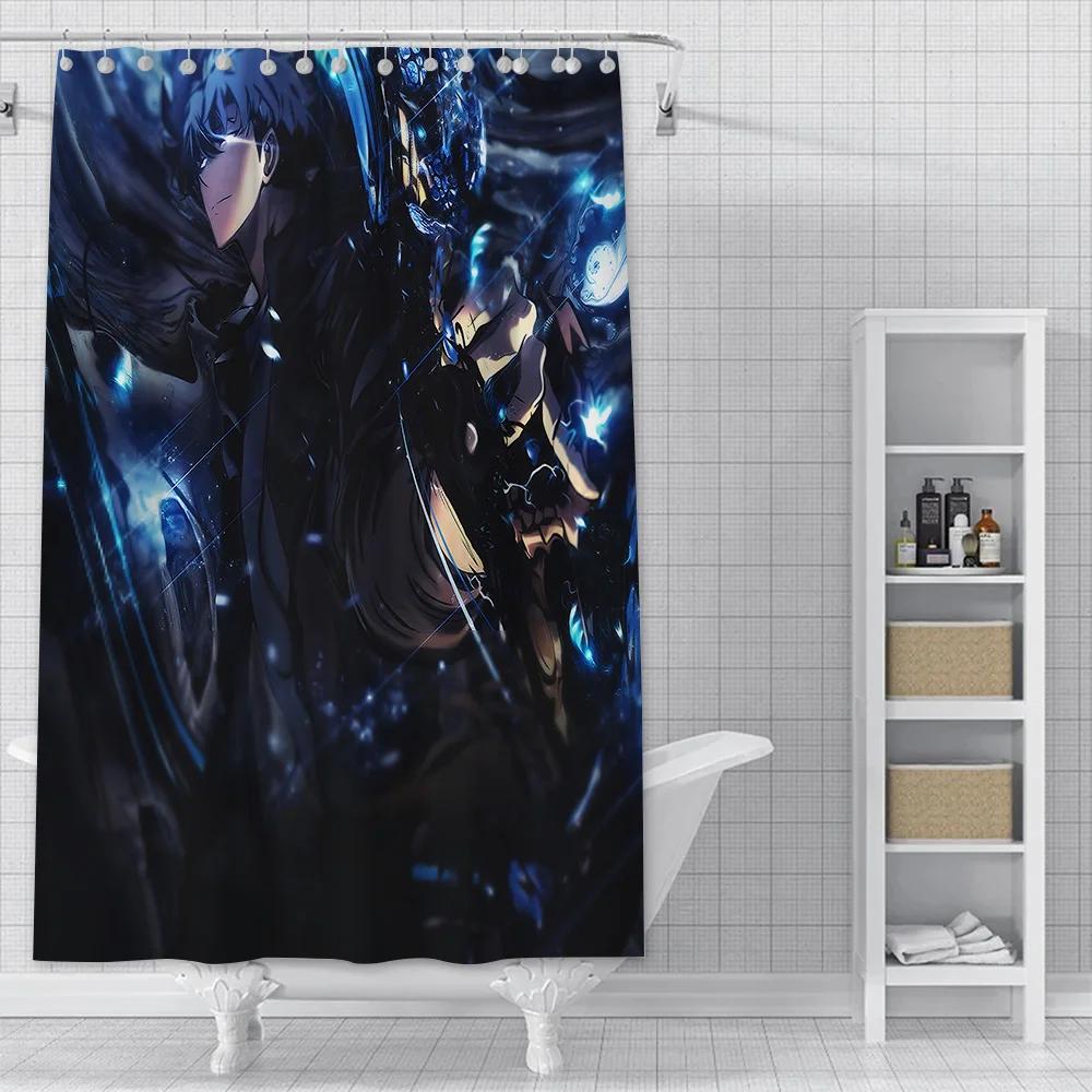 Intense Anime Character Bath Curtain -High-Quality Waterproof And Mildew-Proof Bathroom Decor For A Dramatic,Comic-Inspired Home