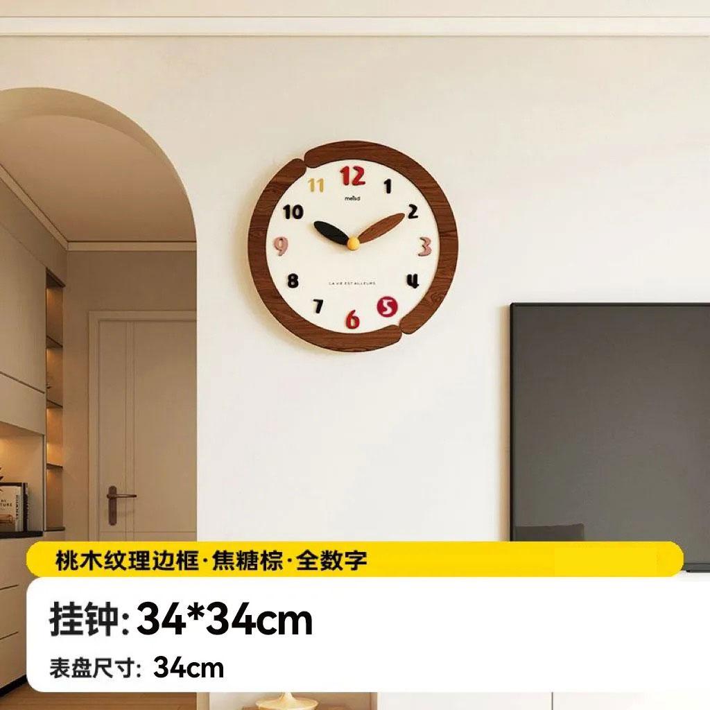 Cream Style Clocks Modern Household Wall Clock Living Room Study Silent Wall Hanging Clock Watch Home Decoration
