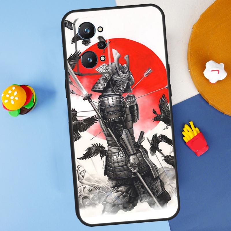 Samurai Warrior For Realme C55 C67 C61 C75 C53 C51 C21Y C25S GT 6 6T 5 GT7 Pro 10 11 12 13 14 Pro Plus Case