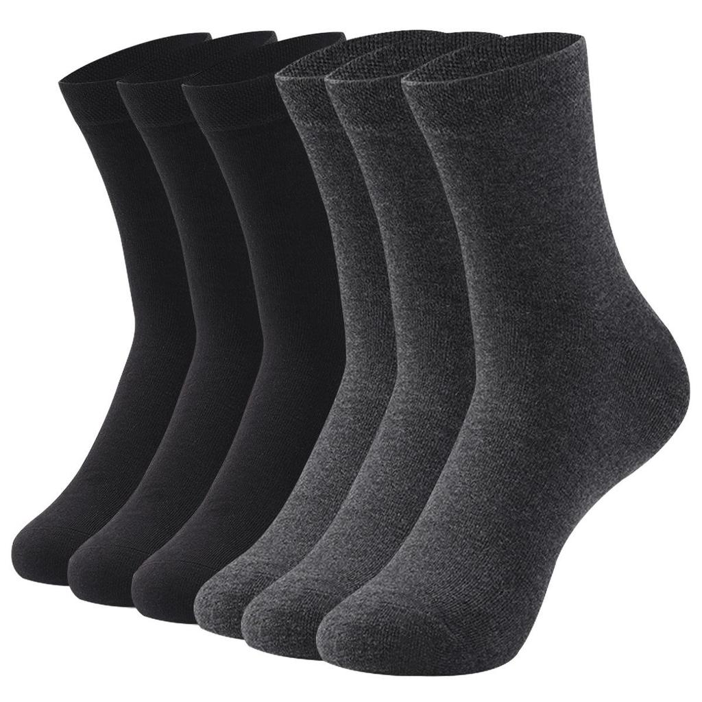 6 Paar Herrensocken aus Baumwolle, atmungsaktiv, schwarz/weiß, für den Frühling und Sommer, Übergröße EU 40–47