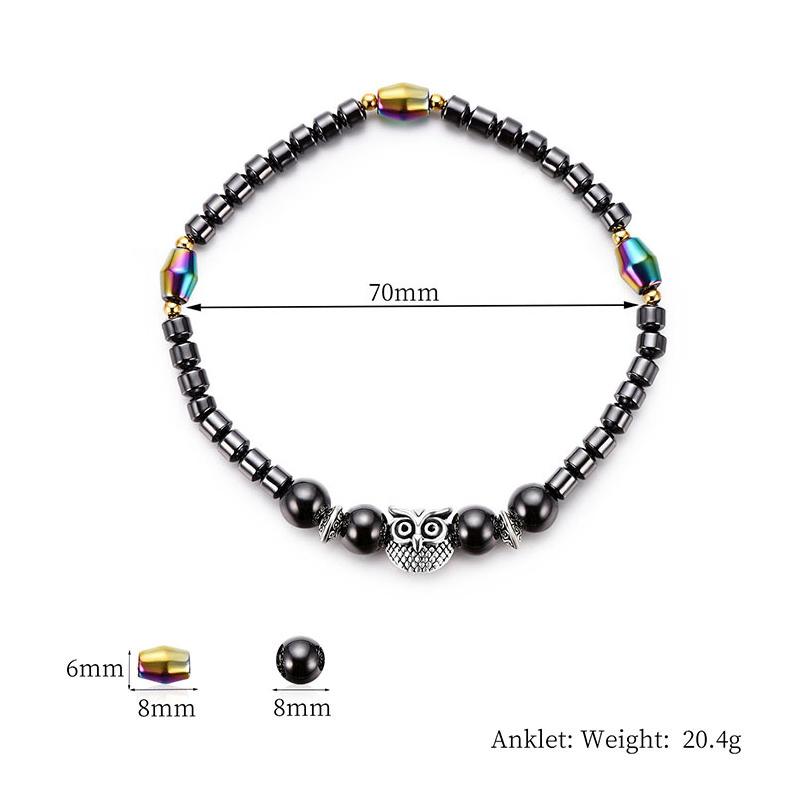 Gewichtsverlust Magnet Fußkettchen Für Damen Herren Eule Tiere Stein Magnetfeldtherapie Armband Fußkettchen Schmerzlinderung Schlankheitskur Gesundheitsschmuck