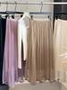 Flowy Super Fairy Mesh Patchwork Midi Skirt for Women - High Waist Slimming Mid-Length Skirt, 2026 Spring/Summer Collection