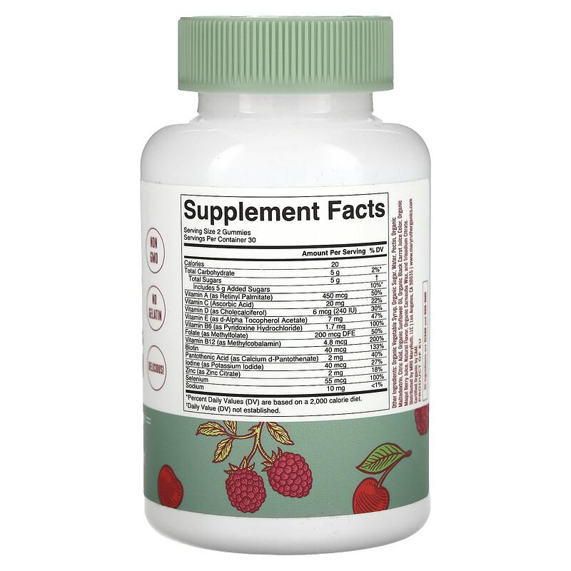 Organic Women's Multivitamin, Cherry & Raspberry, 60 Gummies