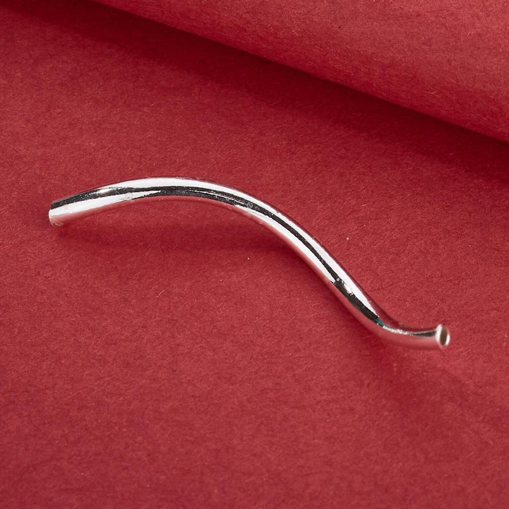 S925 Sterling Silver S-Shaped Bent Tube Beading Kit for DIY Bracelets and Necklaces