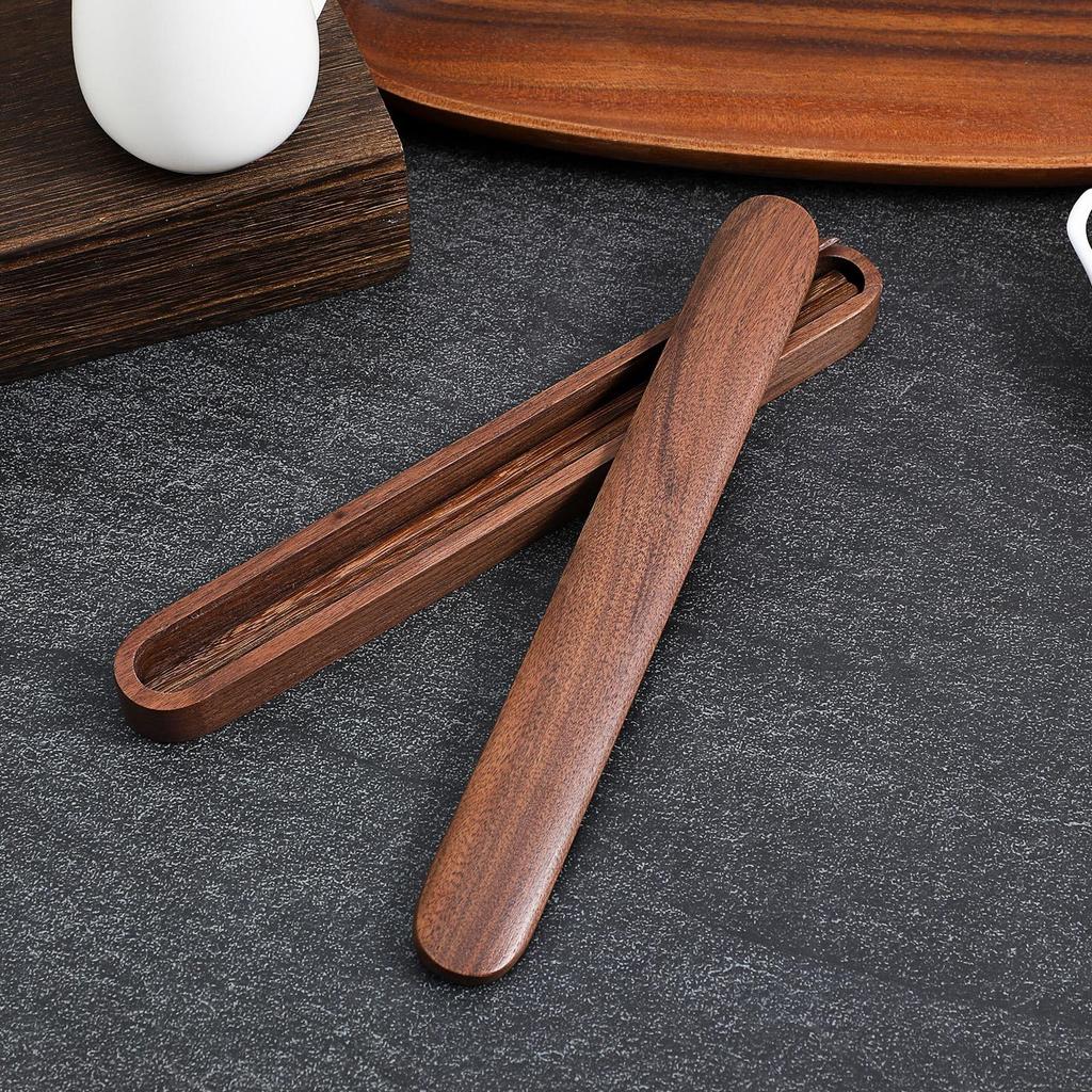 NUOLUX Chopstick Holder Chopstick Chopstick Wooden Chopstick with Cutlery Storage Japanese Mountain Travel Case, Holder, Case, Adult, 26cm, Bento,