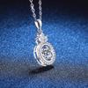 Sterling Silver Moissanite Crown Pendant Necklace for Women - 1 Carat S925 Dynamic Necklace