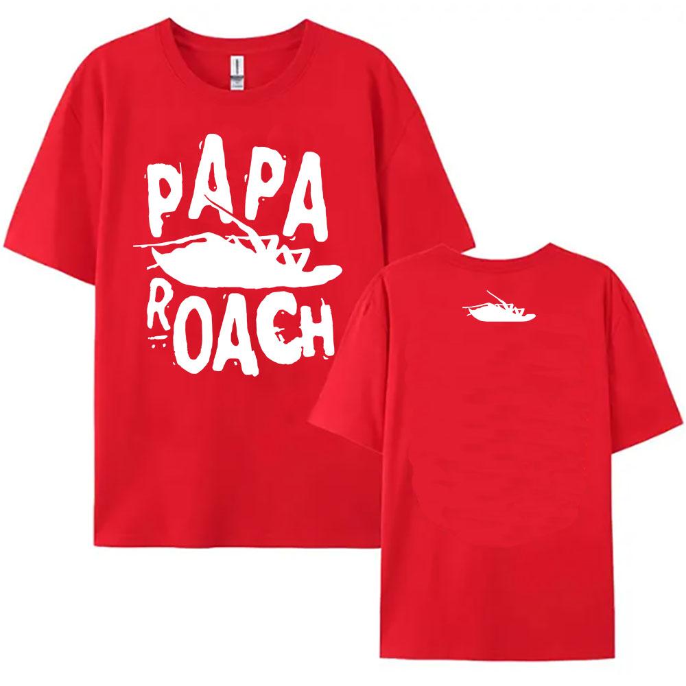 Cotton Summer Tees PAPA ROACH Heavy Mental Band Tshirts Graphic Clothing for Women Short Sleeve Unisex Streetwear O-neck Female Top