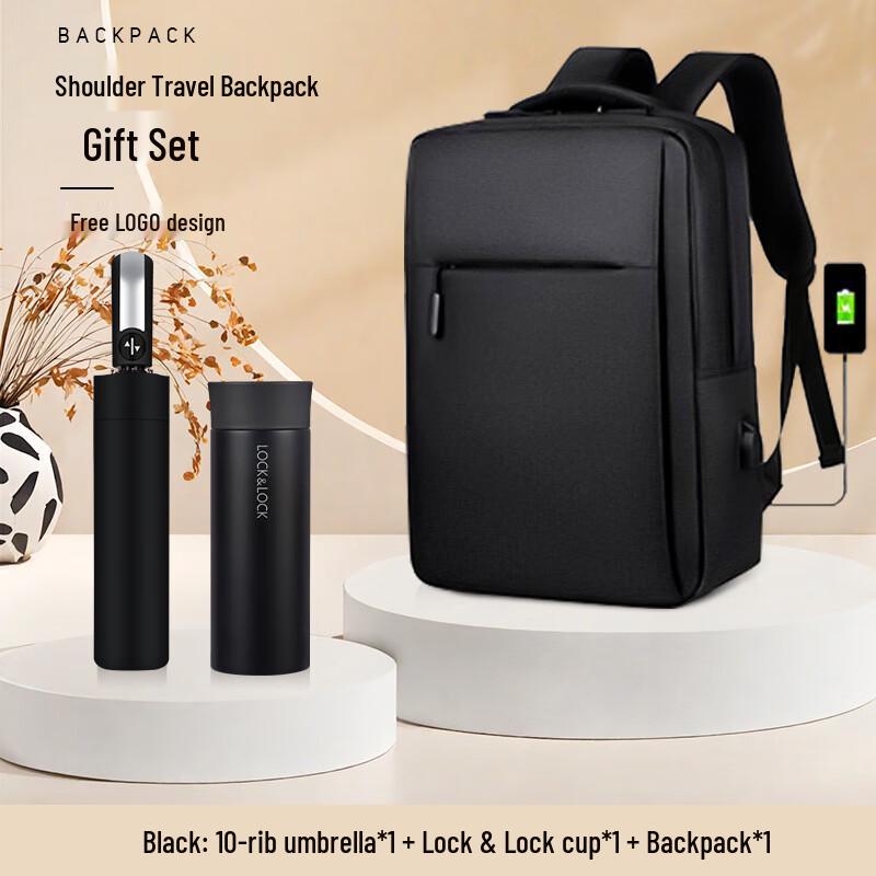 Деловой Подарочный Набор с Рюкзаком, Зонтом и Кружкой