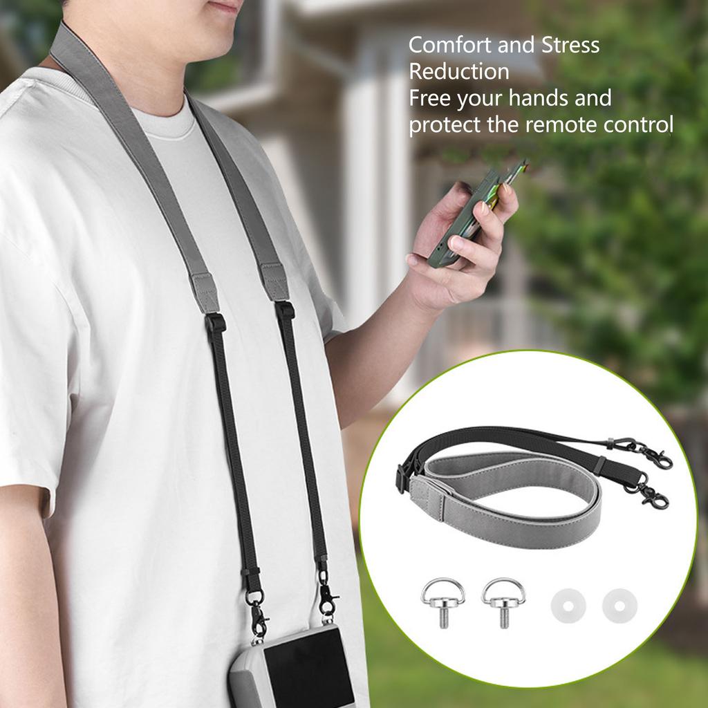 Drone Remote Control Lanyard Hands Free Stainless Steel C Ring Screws Adjustable Remote Control Neck Strap For Air 3 MINI 3 PRO RC 2