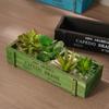 Retro Wooden Succulents Flower Pots, Balcony Potted Plant Rectangular Boxes Wood Succulents Succulents Arrangements