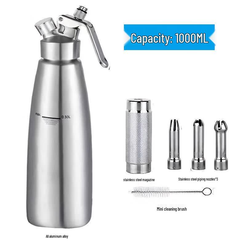 1000ml Aluminum Stainless Steel Cream Whipper