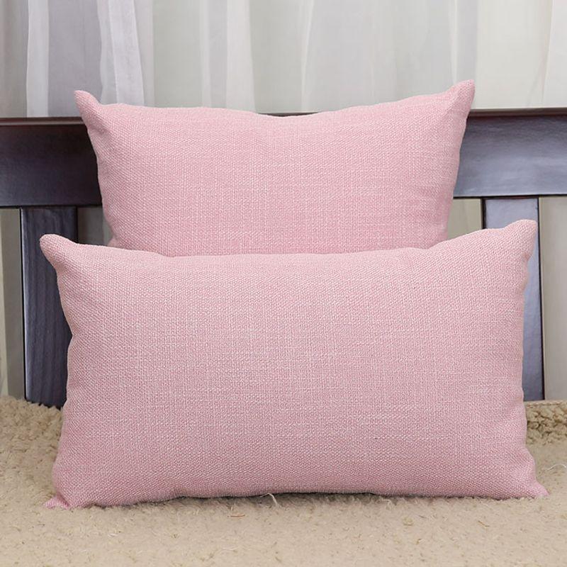 

Льняная подушка для дивана, кресла, большая спинка, прикроватная квадратная хлопково-льняная скандинавская подушка для спинки гостиной, тканевая подушка Pink 30*50cm pillowcase only]