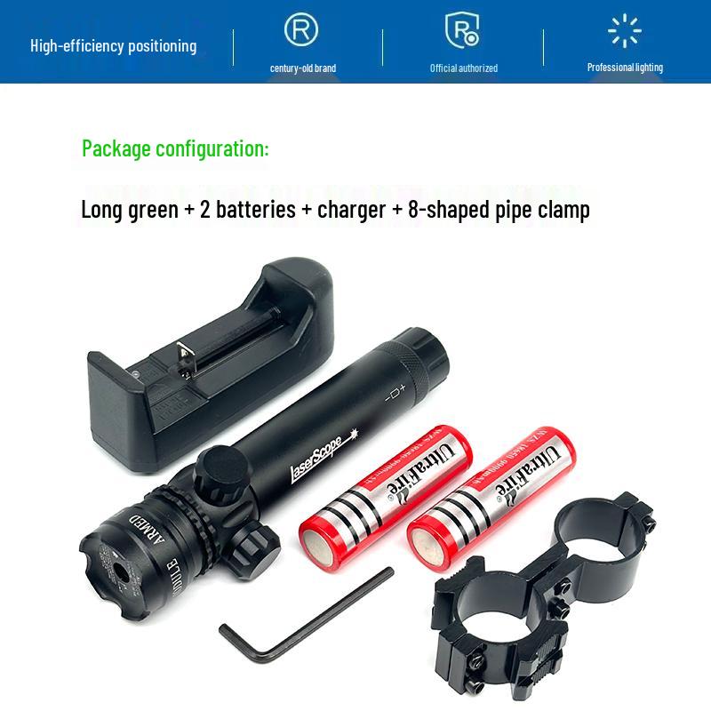 Green Laser Sight: Shockproof, Waterproof, 360° Adjustable, Infrared, Long-Range Outdoor Use
