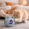 Spring Cat Teasing Ball Automatic Rotation Ball Rotating Tumbler with Feather with Bells Leaky Food Ball Self-play