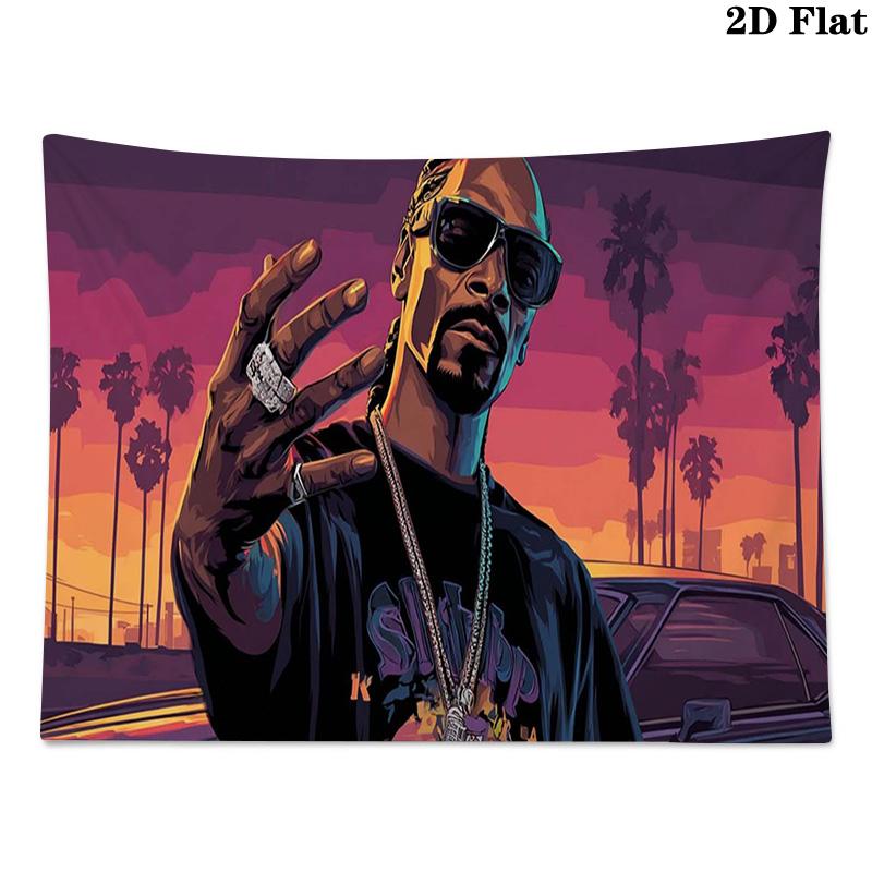 Snoop Dogg Wall Tapestry Aesthetic Wall Hanging Printed Fabric Blanket Decorative Tapestries for Bedroom Living Room Home Decor