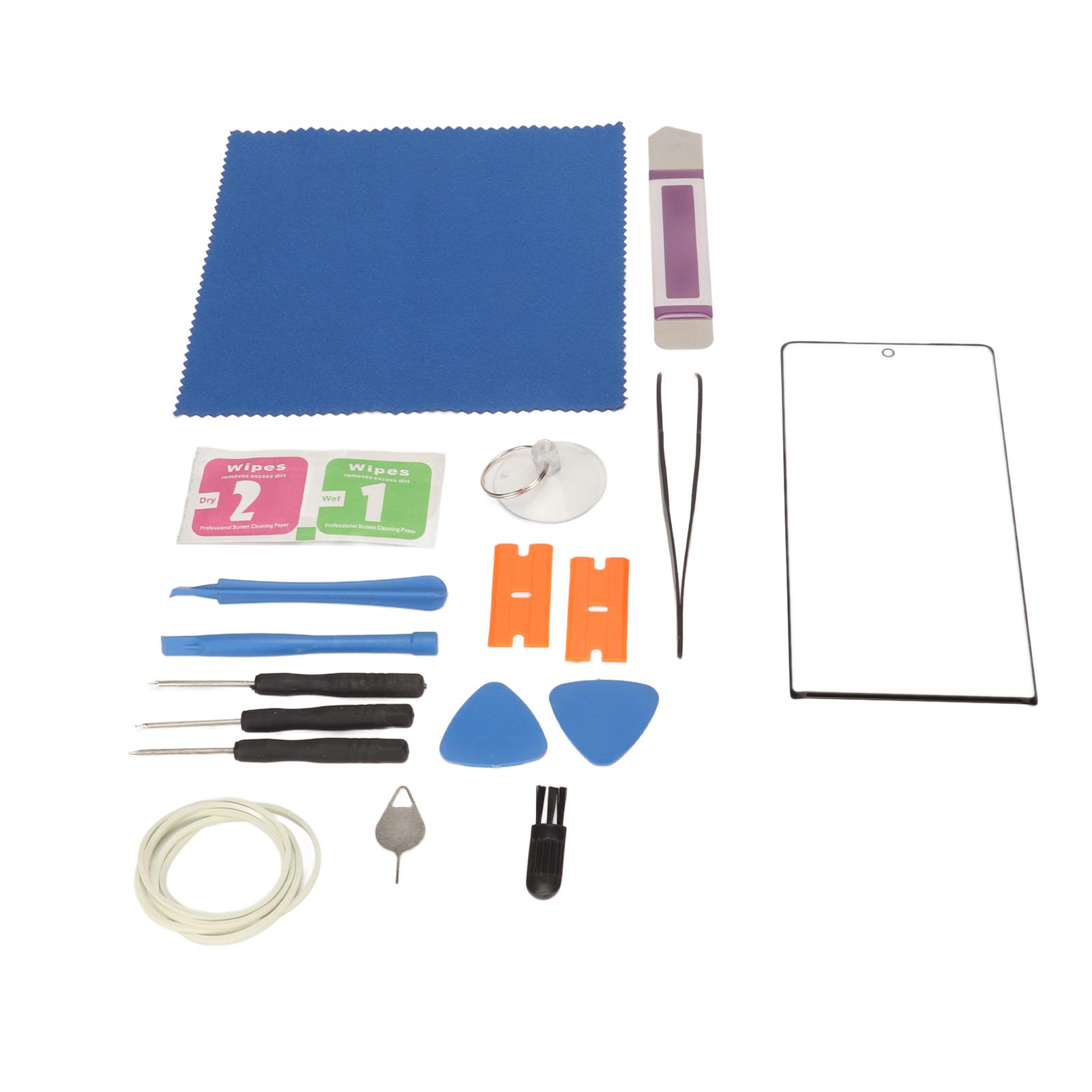 Замена стекла переднего внешнего экрана для Samsung Galaxy Note 10 Комплект для ремонта экрана Запасной экран Черный