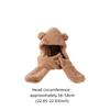 Comfortable 3 in 1 Bear Ear Plush Beanie Thickened Ear Protection Plush Scarf Hat Gloves Warm Earmuffs Fleece Scarves Hat Ladies