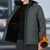 Parka Invernale da Uomo Impermeabile Caldo Taglie Forti Giubbotti Spessi con Cappuccio Largi Antivento