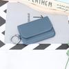 Weiche Leder-Druckknopf-Kartenbörse mit Schlüsselring - Mini-Tasche für Damen mit Geldfach, Tragbare Aufbewahrung für Karten, Bargeld & Ausweis