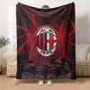 AC Milan Print Flannel Blanket High Quality Warm Comfortable Cover for All Seasons Perfect for Gifts Home Decor