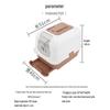 Carver Flip-Top Pine Wood Enclosed Cat Litter Box with Top Entry, Drawer, Deodorant & Splash-Proof Oversized Design