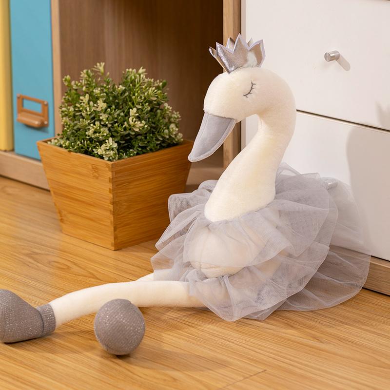 1pc 40/60cm Kawaii Swan Plush Toys New Beautiful Swan Wears Yarn Skirt Stuffed Soft Animal Toy for Birthday Christmas Decoration