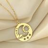 Kinitial Raindrop Cloud Whale Ghost Hand Flower Horse Meditation Moon Stainless Steel Pendant Necklace For Women Jewelry Gift