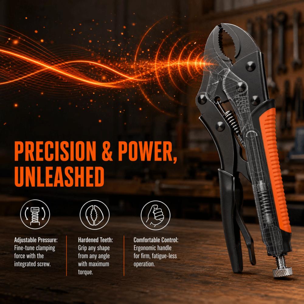 Anti-Slip Handle Locking Pliers Alloy Steel Screw Extractor Pliers Clamping Device  Woodworking Use