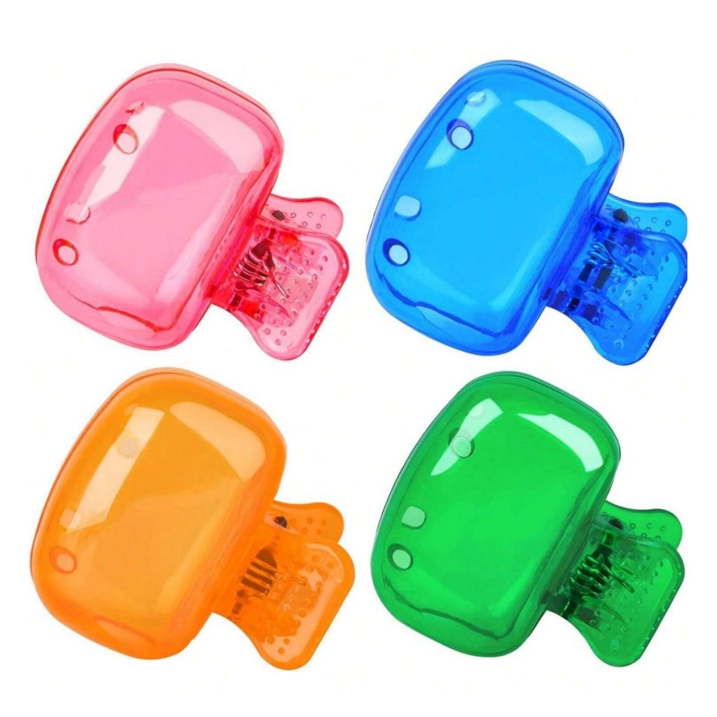 2/4Pcs Travel Toothbrush Toothbrush Protector Cap Brush Pod Case Portable Plastic Clip for Home Travel, Camping, School, Busines