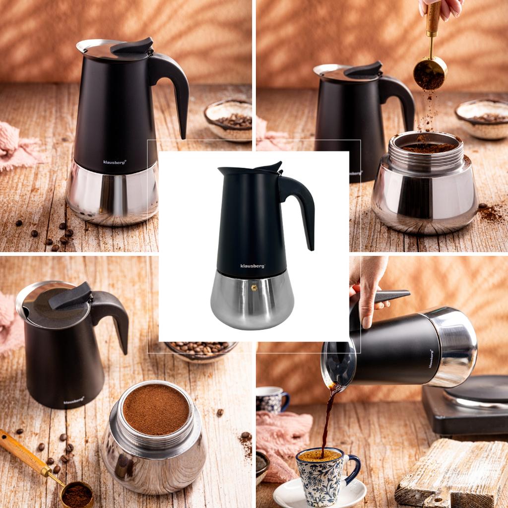 Kawiarka espresso kafeterka ciśnieniowa KLAUSBERG 450ml (9 filiżanki) KB-7846