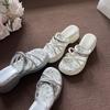 Thick-bottomed open-toed cool slippers women's summer new moon beach slippers women's skirt outer wear