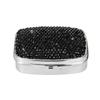 Tragbarer Diamantenbesetzter Pillendose Kristall Diamant mit 2 Fächern Pillendose Bling Pillen Organizer Reise