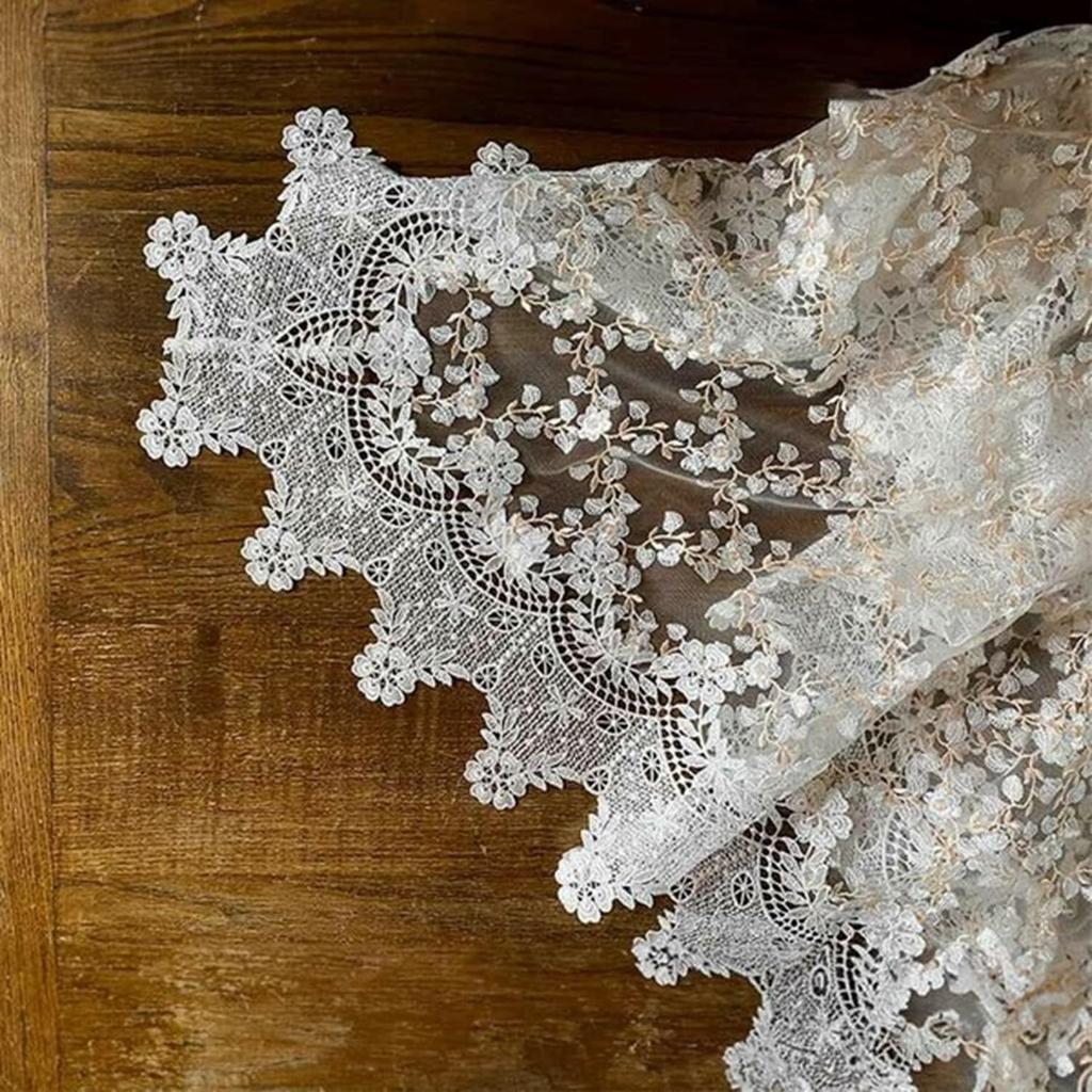 Vivienne Rose Tefleur Series Lace Embroidered Table Center White WK2348N2 Runner/Table (143cm Round, & Pink)