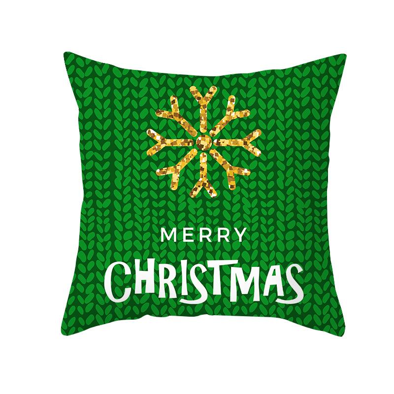 Nordic Christmas Pillowcase Printed Elk Snowflake Sofa Cushion Cover Office Cushion Cover Home