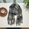 Korean-Style Imitation Cashmere Plaid Scarf - Thick, Warm Autumn/Winter Fashion for Women & Men