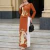 ZANZEA Women 3/4 Sleeve Blouse and Long Skirts Elegant Casual Two Piece Sets