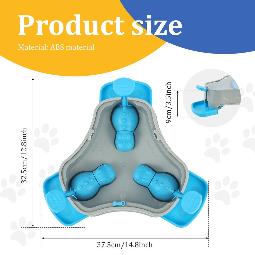 Pet Toy Pet Press Type Slow Feeder with Nonslip Base Creative Interactive Dog Food Feeder Toy for Cat Dog Training Pet Supplies