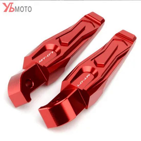 Motorcycle CNC Foot Pegs Rear Passenger Footrests Fit For Yamaha MT07 MT 07 MT-07 2014-   With Laser Logo