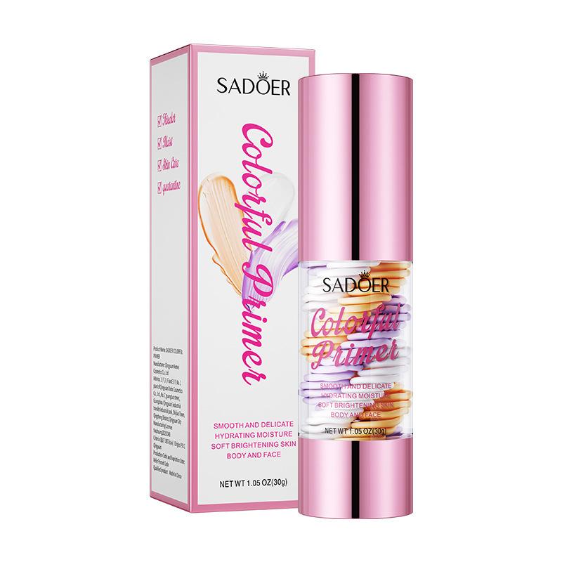 Makeup Tricolor Rainbow Isolation Cream Grooming Concealer Refreshing Makeup Primer Skin Care Products