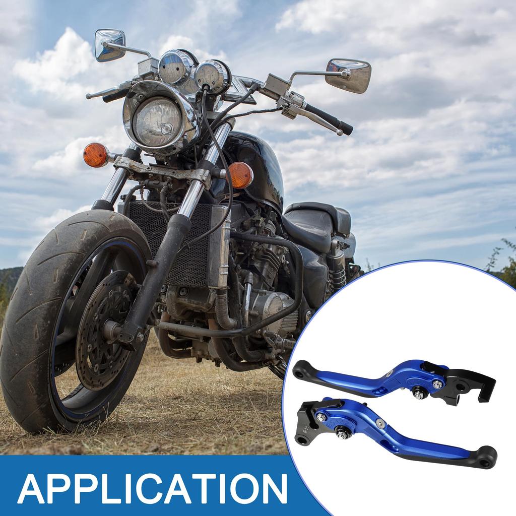 A Pair of ABSOPRO Suzuki Variable Folding Motorcycle Brake Clutch Levers Black Blue for GSX-R125 2020-2021
