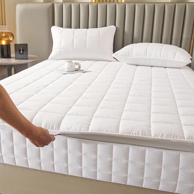 Premium Zippered Quilted Mattress Protector - Dustproof Six-Sided Fitted Sheet Cover