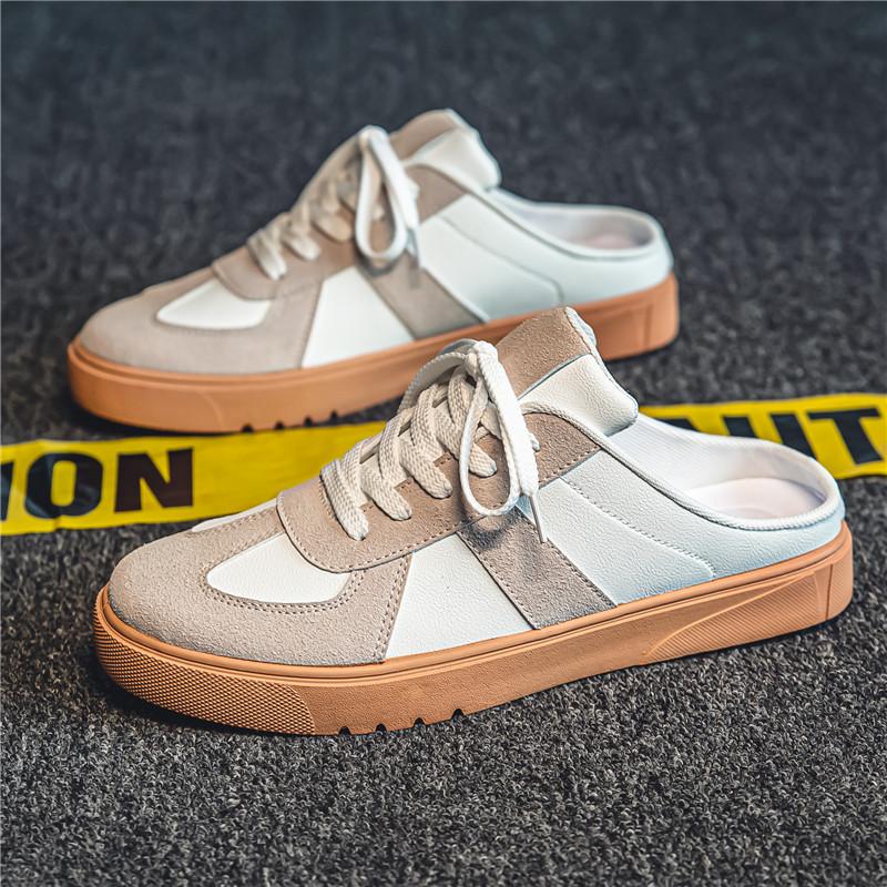 Halbschuhe für Herren Schnür-Mules Männliche Flats Sommer Offene Slipper Herren Pantoletten Herren Casual Board Schuhe 2025