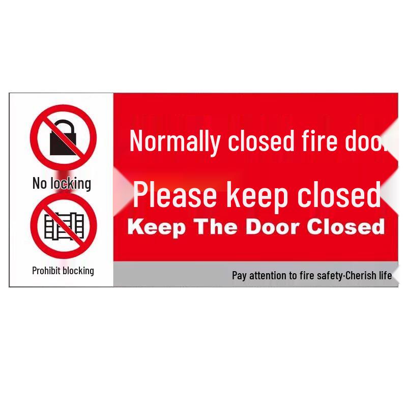 Abdo Normally Closed Fire Door Sign Sticker (5-Pack)